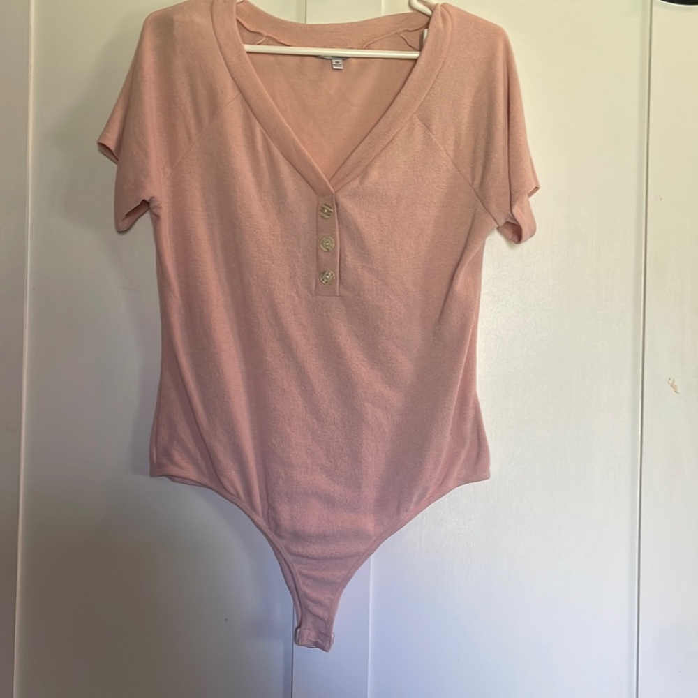 White Burch Body Suit - dusty pink